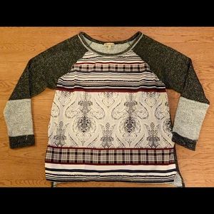 GUC Size L Democracy long sleeve top grey/multi